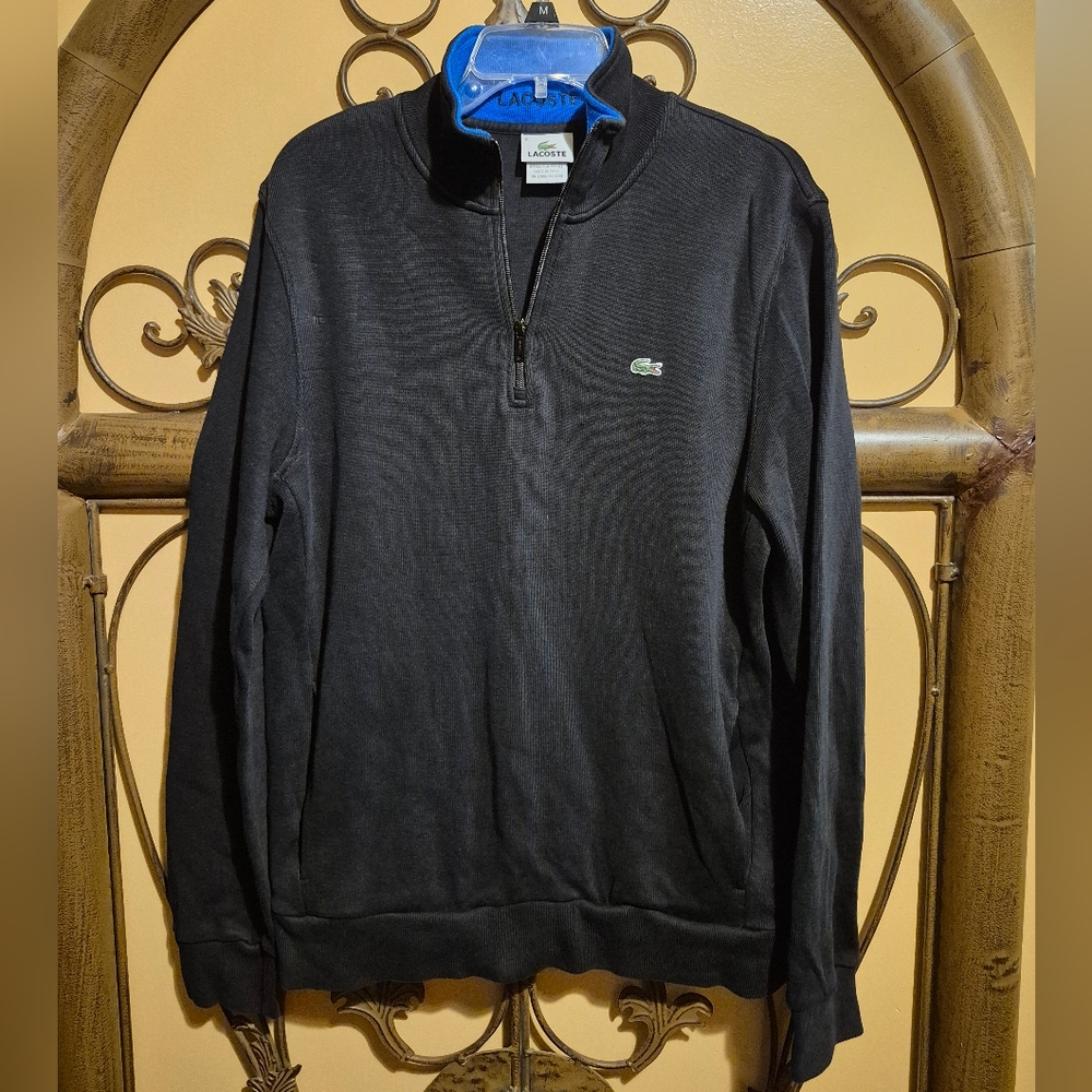 Lacoste Quarter Zip Collared Pullover Sweater Xl - image 2